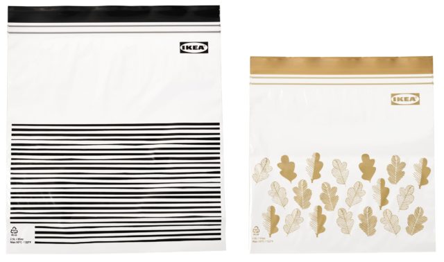 北欧柄のフリーザーバッグ